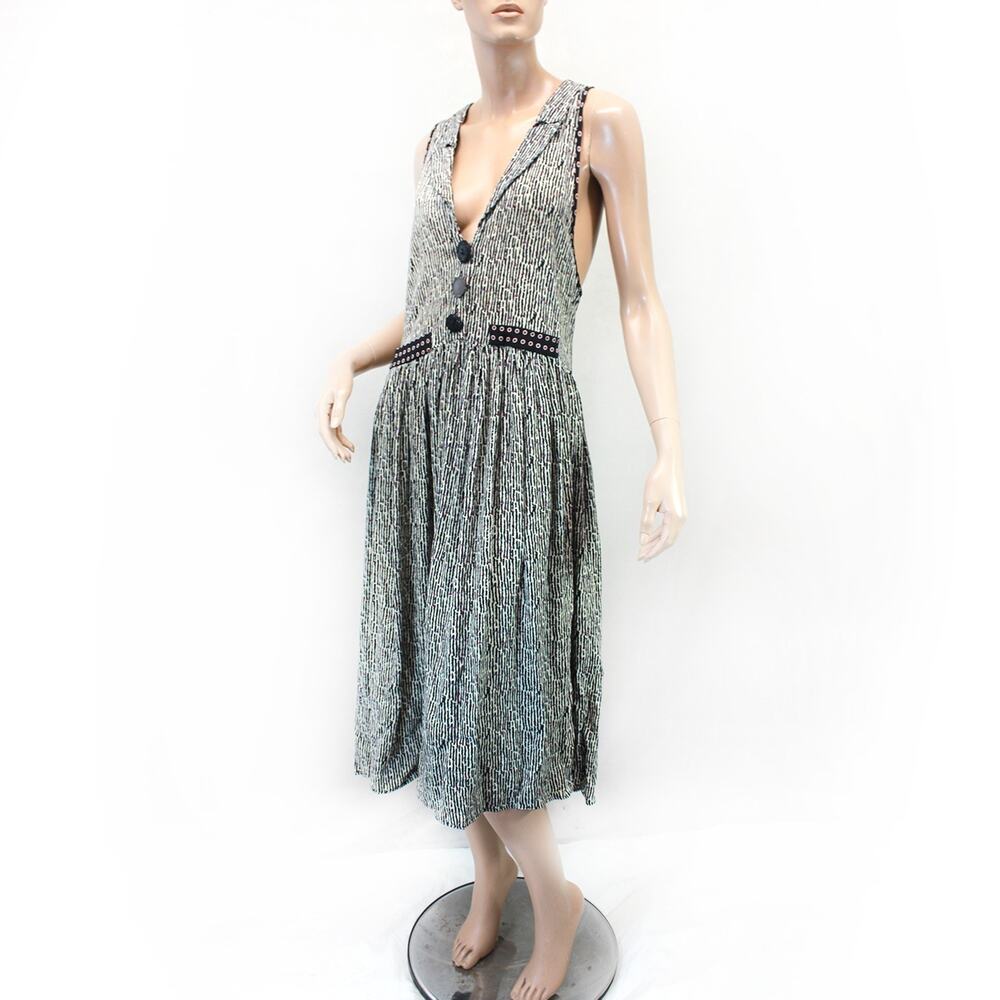 Vintage 90's Elementals boutique cottagecore overall modest rayon dress Petite